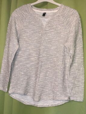 Denver Hayes Light Gray Textured Knit Pullover